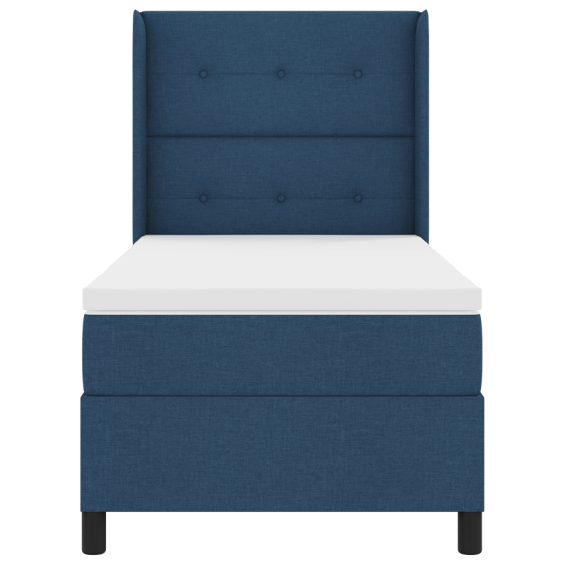 Boxspringbett mit Matratze & LED Blau 90x200 cm Stoff