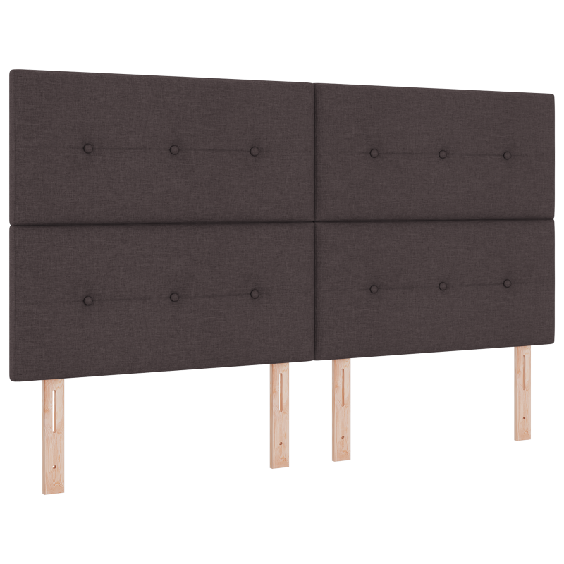 Boxspringbett mit Matratze & LED Dunkelbraun 180x200 cm Stoff