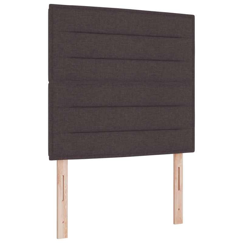 Boxspringbett mit Matratze & LED Dunkelbraun 80x200 cm Stoff