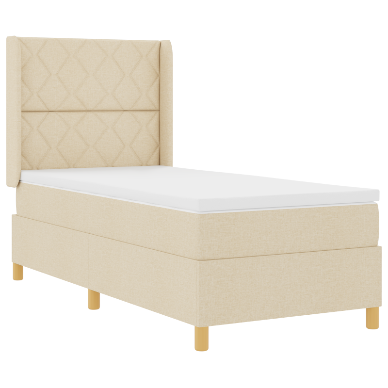 Boxspringbett mit Matratze Blau Einzelstoff