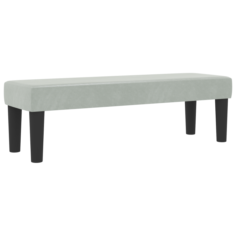 Boxspringbett mit Matratze & Bank Hellgrau 140x200 cm Samt