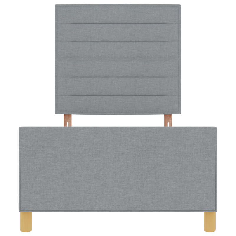 Boxspringbett mit Matratze Dunkelgrau 90x200 cm Samt