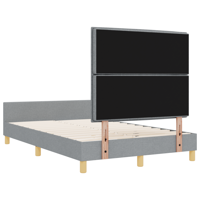 Bettgestell Hellgrau 120x200 cm Stoff