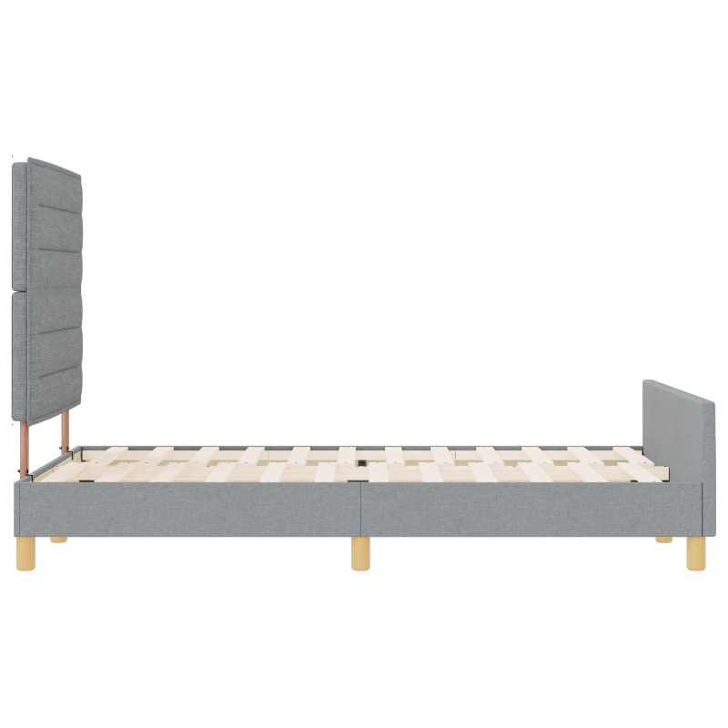 Bettgestell Hellgrau 120x200 cm Stoff