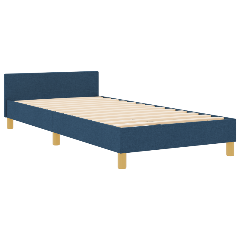 Boxspringbett mit Matratze und LED Dunkelgrau 140x190 cm Stoff