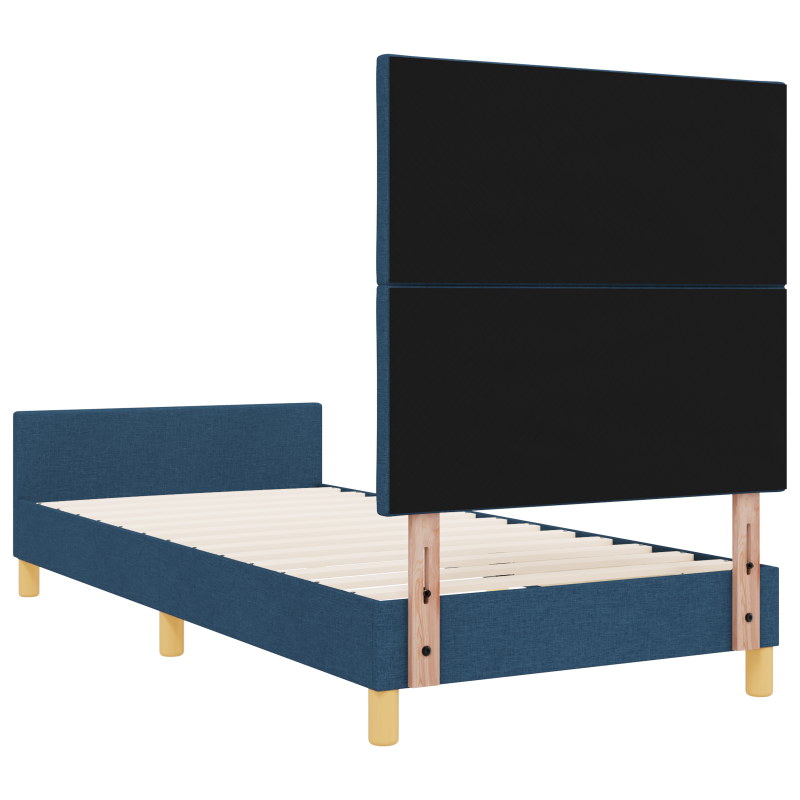 Boxspringbett mit Matratze und LED Dunkelgrau 140x190 cm Stoff