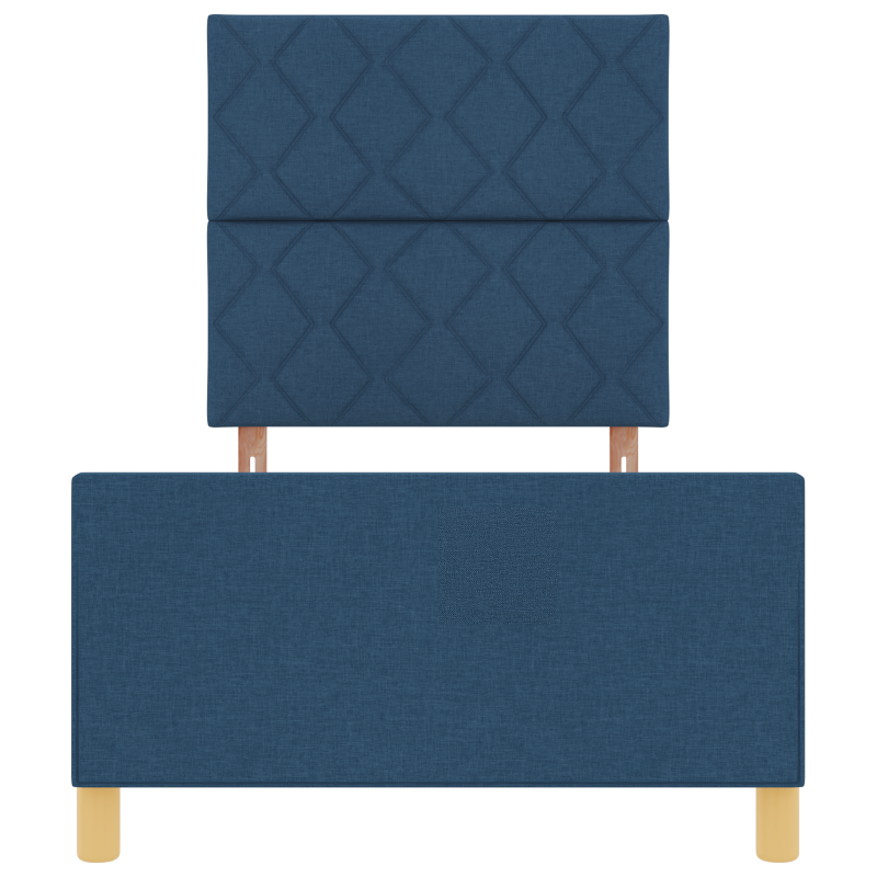 Boxspringbett mit Matratze und LED Dunkelgrau 140x190 cm Stoff