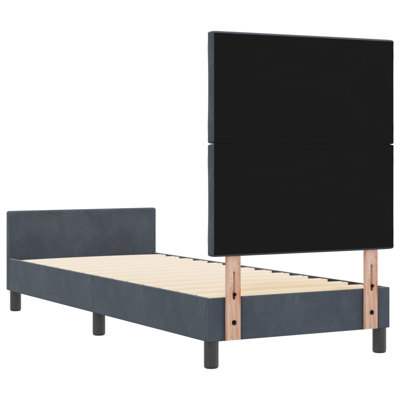 Boxspringbett mit Matratze & LED Rosa 100x200 cm Samt