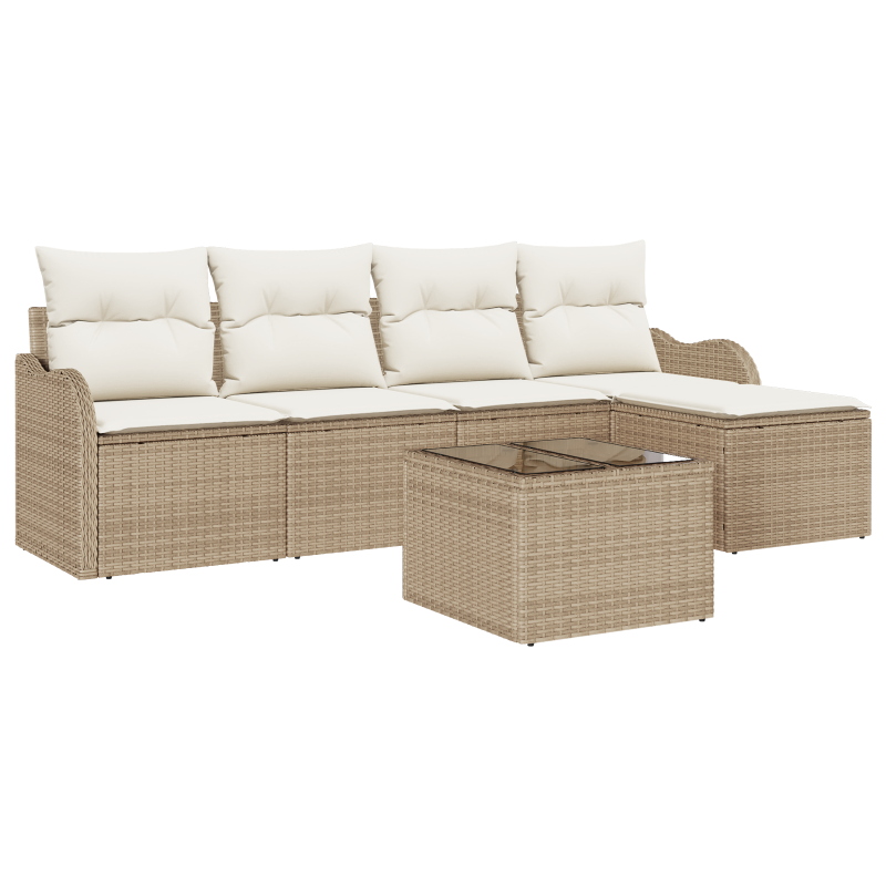 Boxspringbett mit Matratze & LED Creme 140x190 cm Stoff