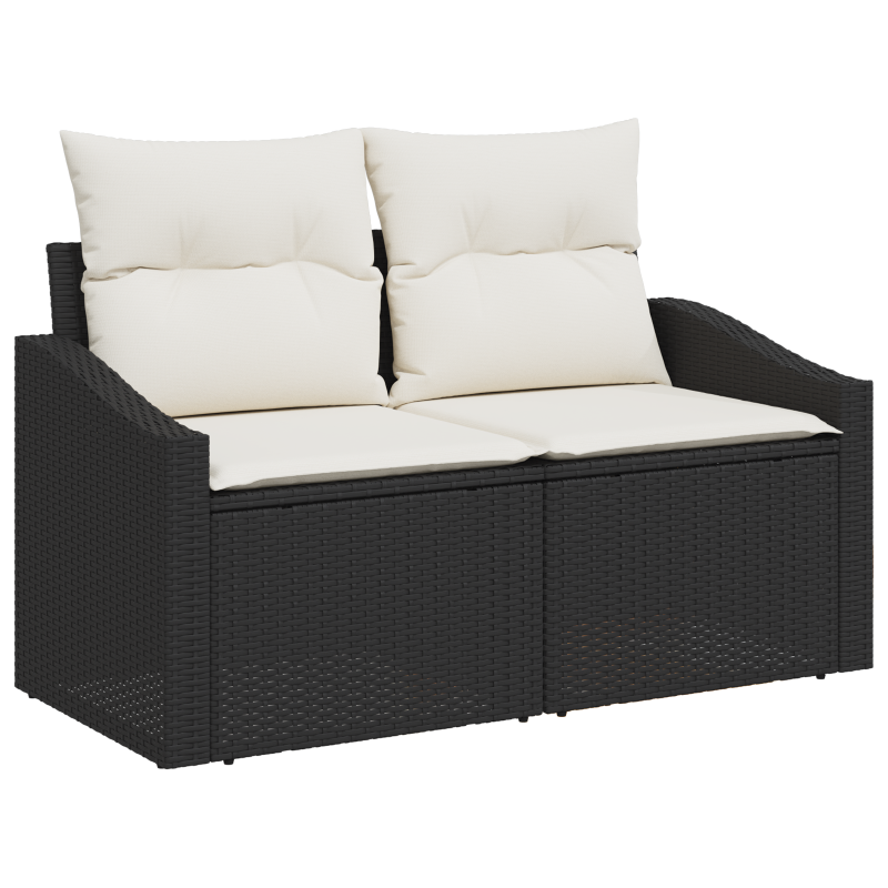 8-teiliger Garten Sofa Set mit Kissen Braun Poly Rattan