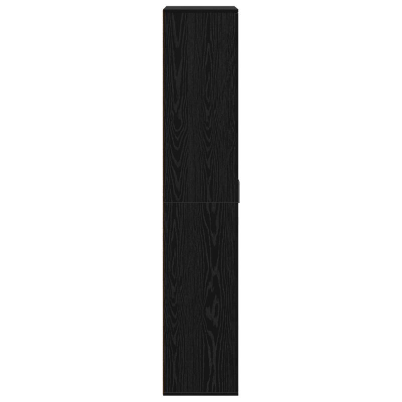 Highboard Schwarz Eiche 80x35x180 cm Holzwerkstoff