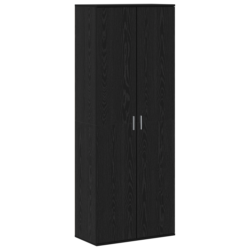 Highboard Schwarz-Eiche 70x35x180 cm Holzwerkstoff