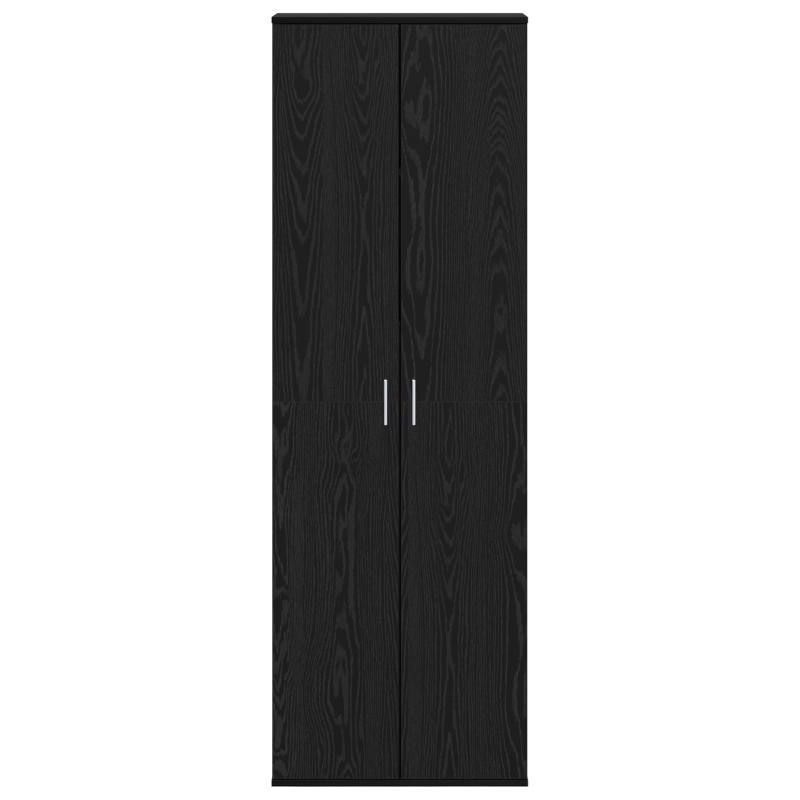 Highboard Schwarz Eiche 60x35x180 cm Holzwerkstoff