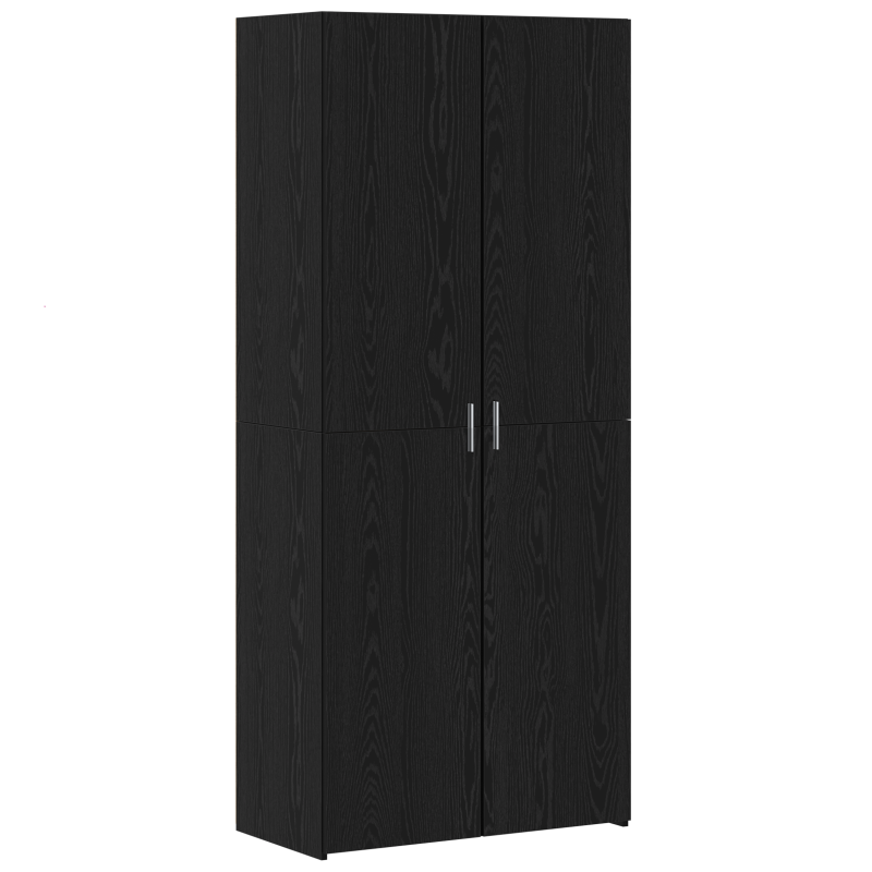 Hochboard Schwarz Eiche 40x42.5x185 cm Holzwerkstoff