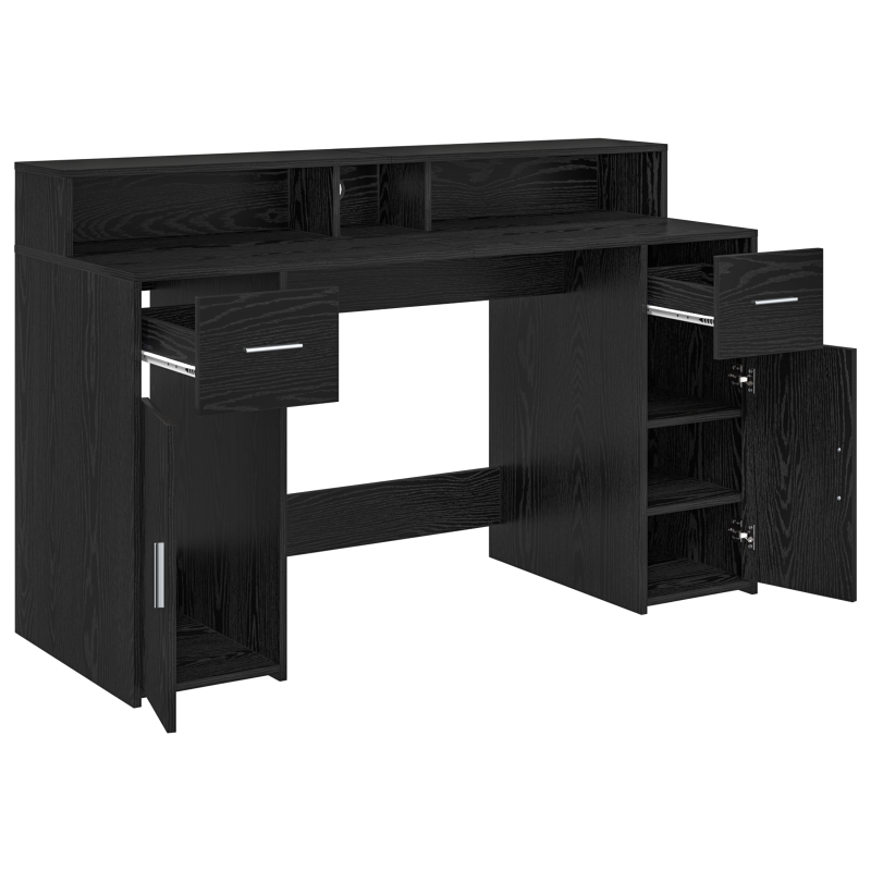 Schreibtisch Schwarze Eiche 140x55x91 cm Holzwerkstoff