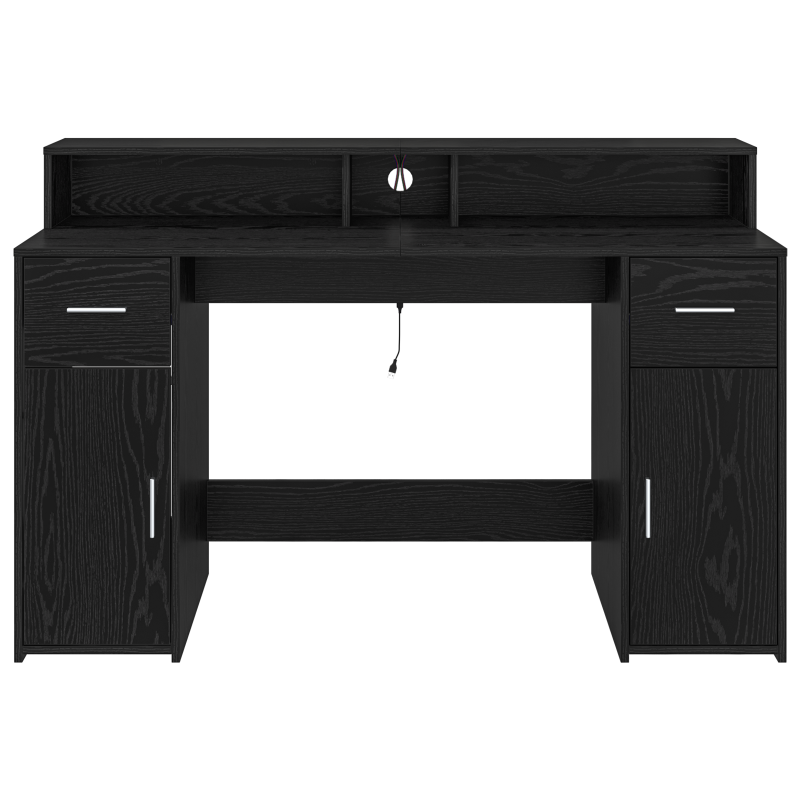Schreibtisch Schwarze Eiche 140x55x91 cm Holzwerkstoff