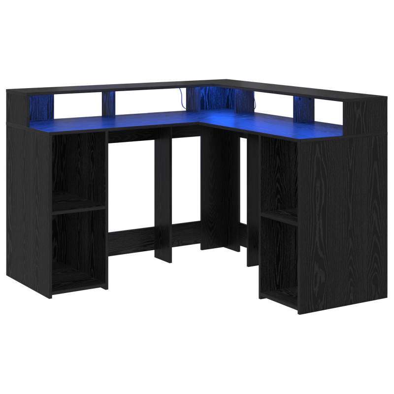 Schreibtisch Schwarz-Eiche 130x130x91 cm Holzwerkstoff