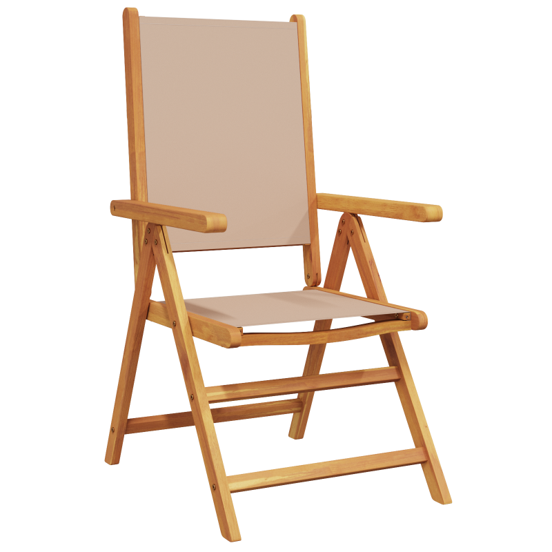 5-teiliges Garten Essset Taupe aus solidem Akazienholz