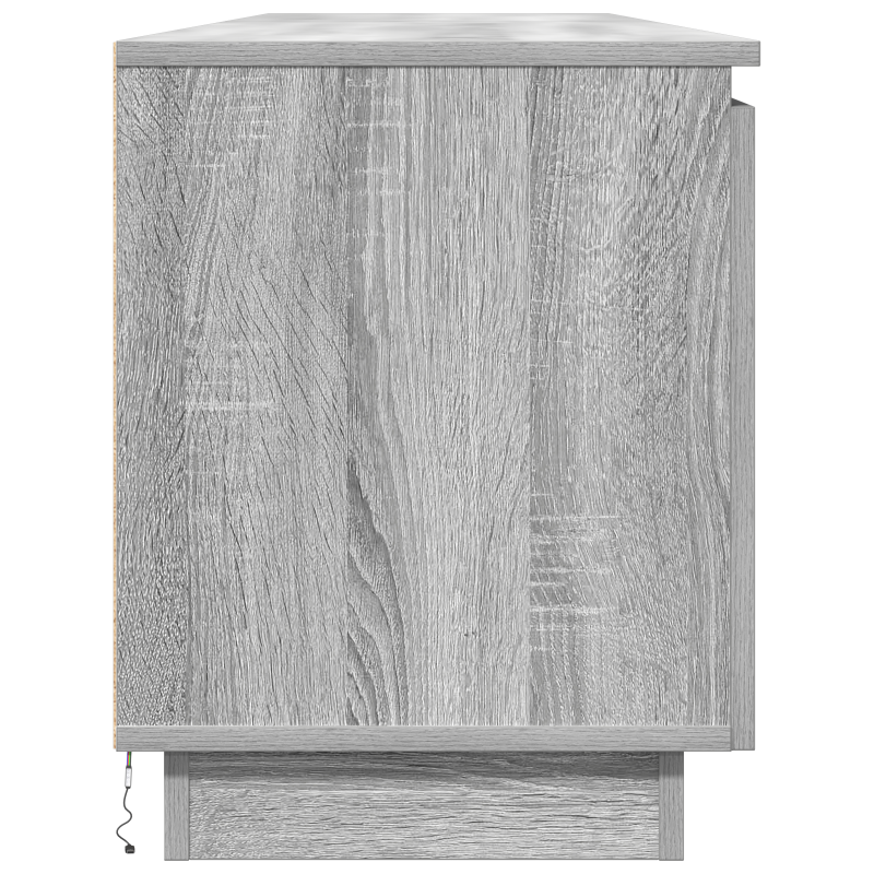 TV Schrank mit LED Grau Sonoma 180x38x49 cm Holzwerkstoff