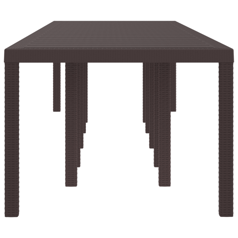 Gartentisch Braun 350x100x73 cm Poly Rattan
