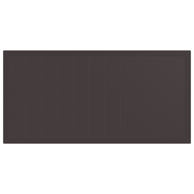 9-teiliges Garten-Essgruppen-Set mit Kissen Braunes Poly-Rattan