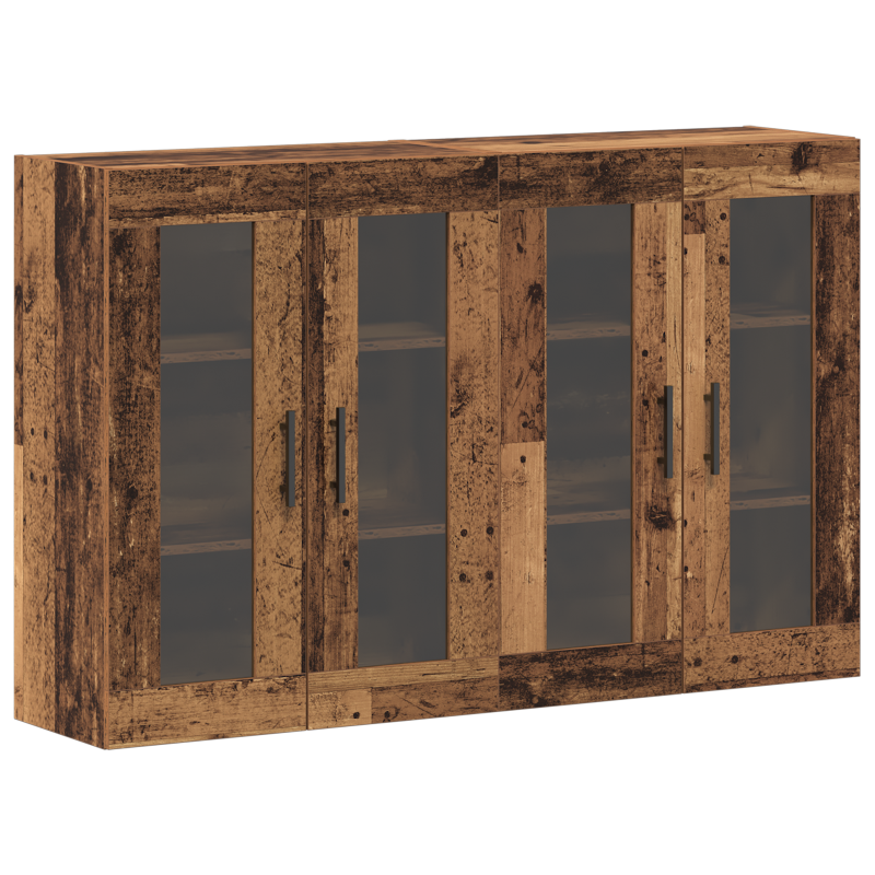 Wandmontierte Schränke 2 Stück Altholz 69.5x34x90 cm Massivholz