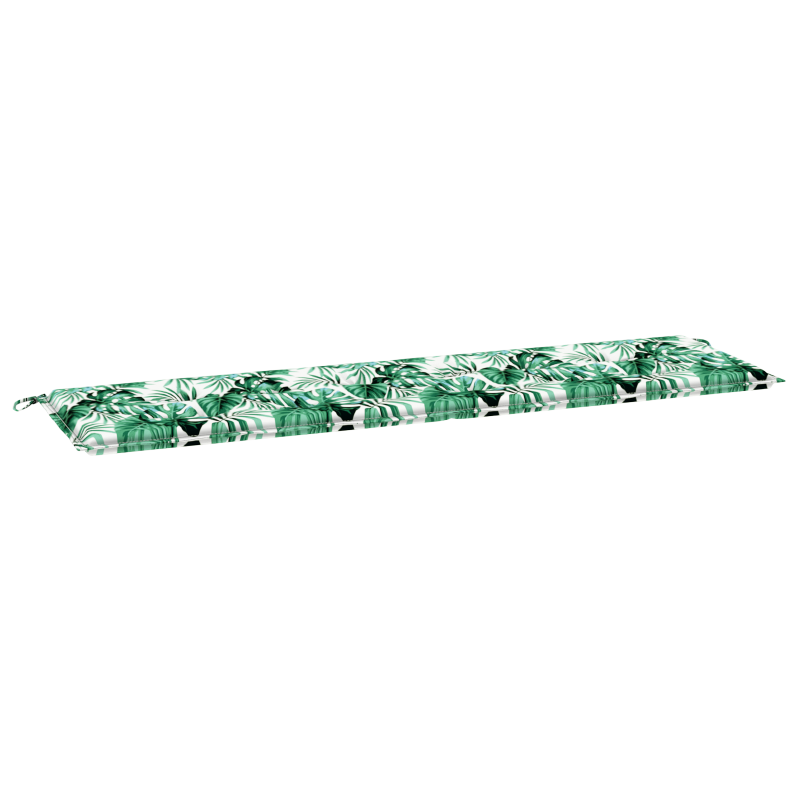Gartenbankkissen mit Blattmuster 180x50x4 cm Oxford-Gewebe