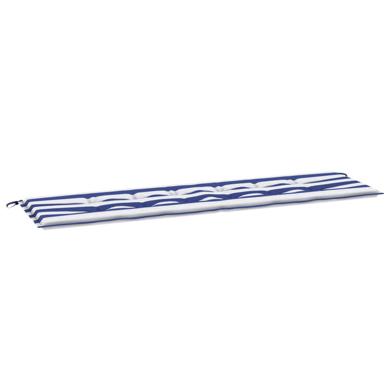 Gartenbankkissen Blau & Weiß Gestreift 180x50x4 cm Oxford-Gewebe