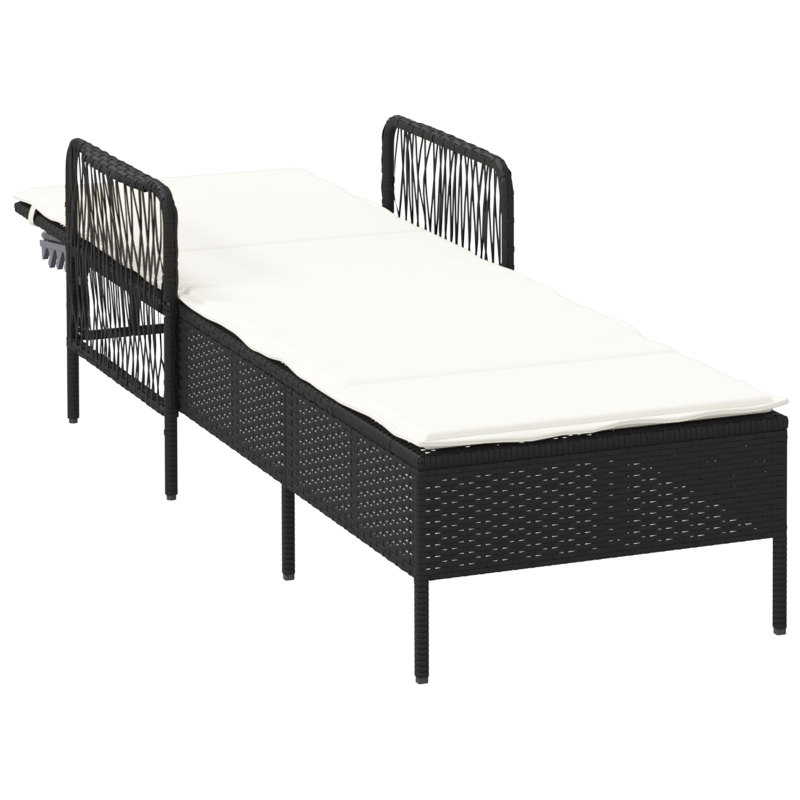 7 teiliges Garten-Sofa-Set mit Kissen Beige Poly Rattan Akazie