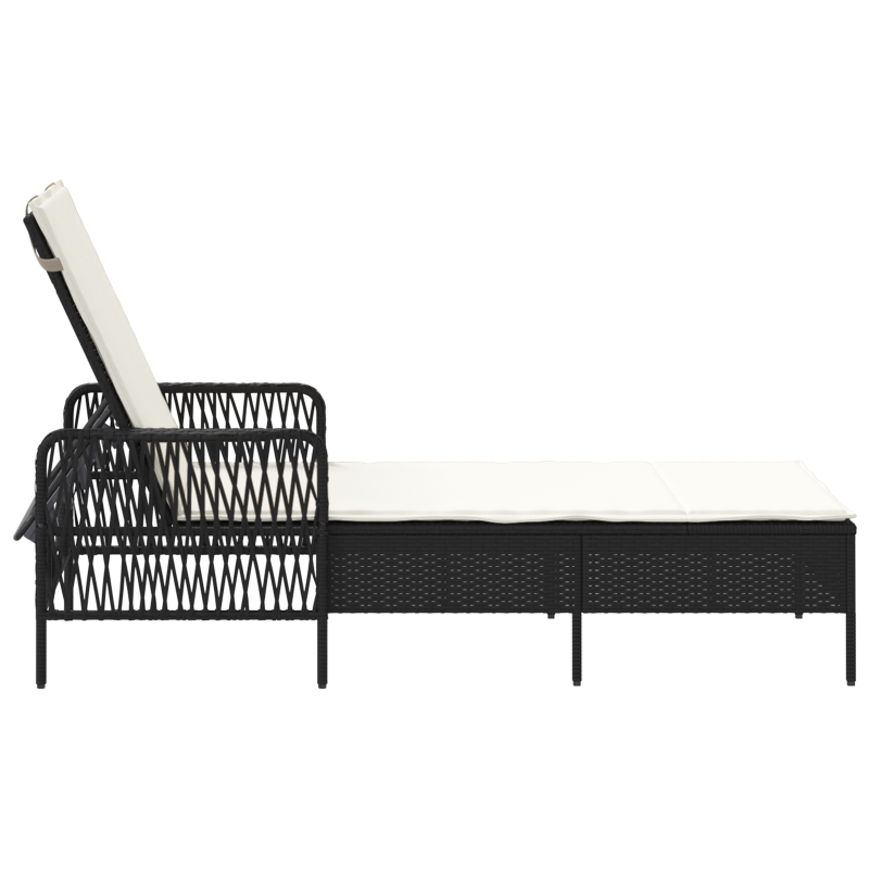 7 teiliges Garten-Sofa-Set mit Kissen Beige Poly Rattan Akazie