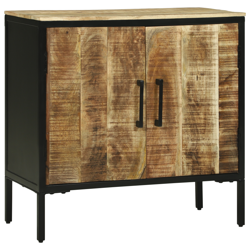 Sideboard 70x35x70 cm Massives Raues Holz Mango