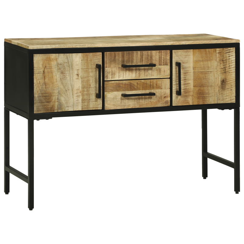 Sideboard 100x35x70 cm Massivholz Grobes Mango