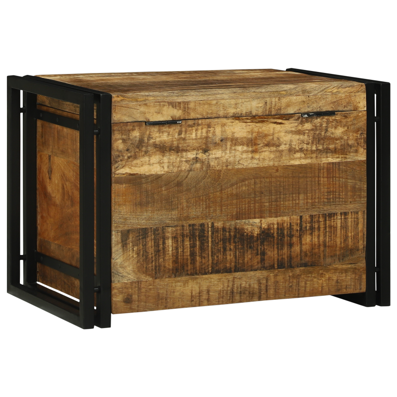 Aufbewahrungskiste 60x40x41 cm aus rauem Mango-Holz