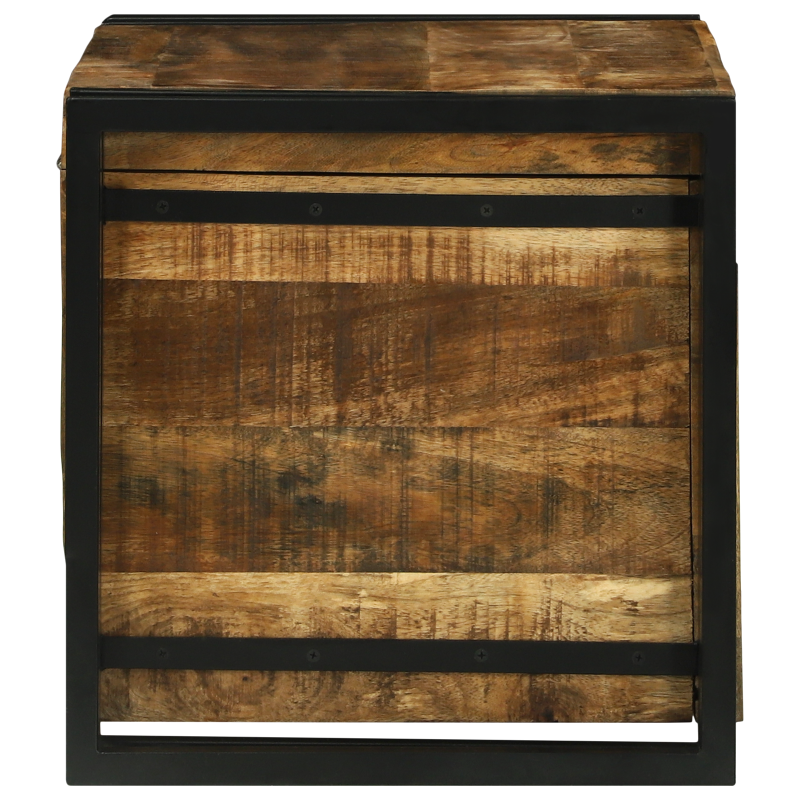Aufbewahrungskiste 60x40x41 cm aus rauem Mango-Holz