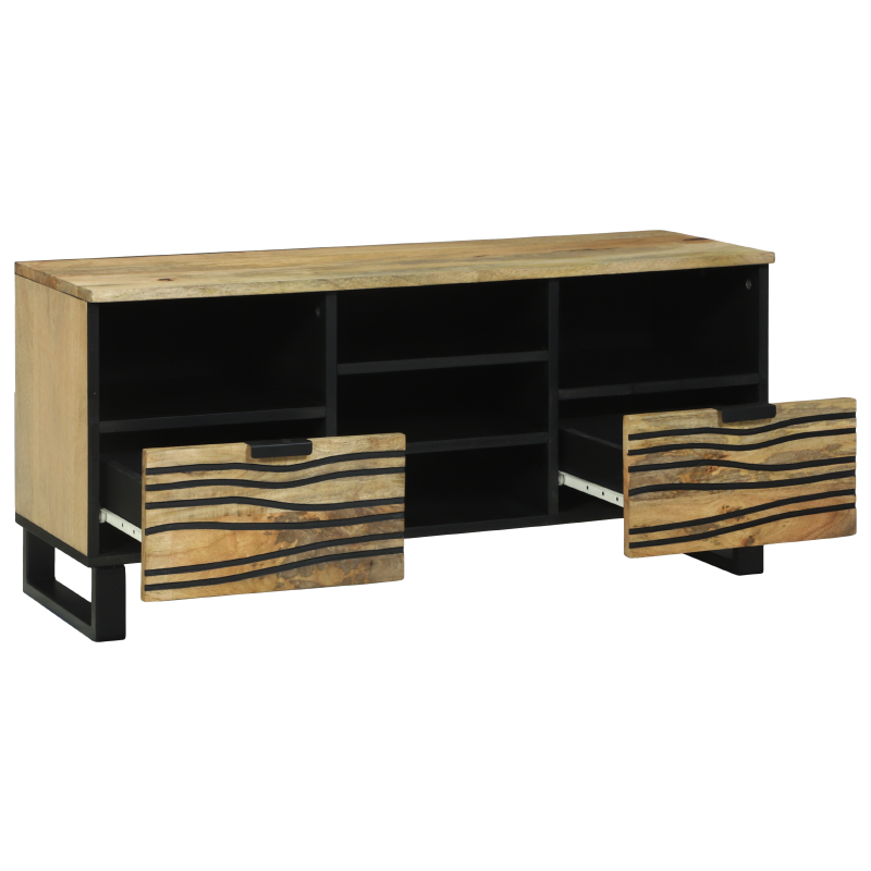 TV-Schrank 100x33.5x46 cm aus massivem Mangoholz