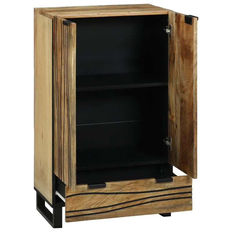 Highboard 60x33.5x100 cm Massivholz Mango