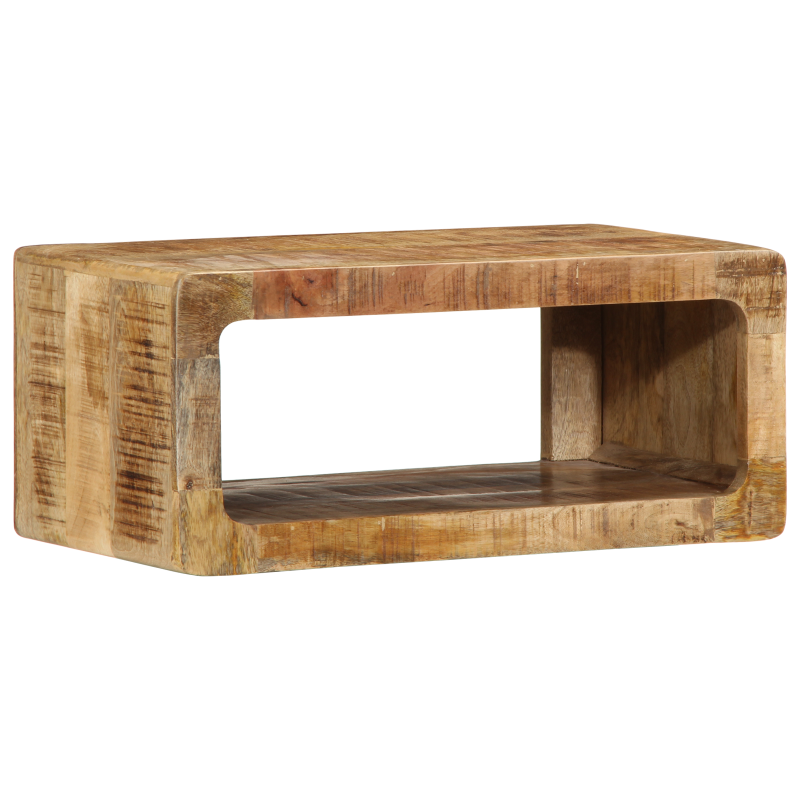 TV-Wandregal 60x30x25 cm Massivholz Raues Mango