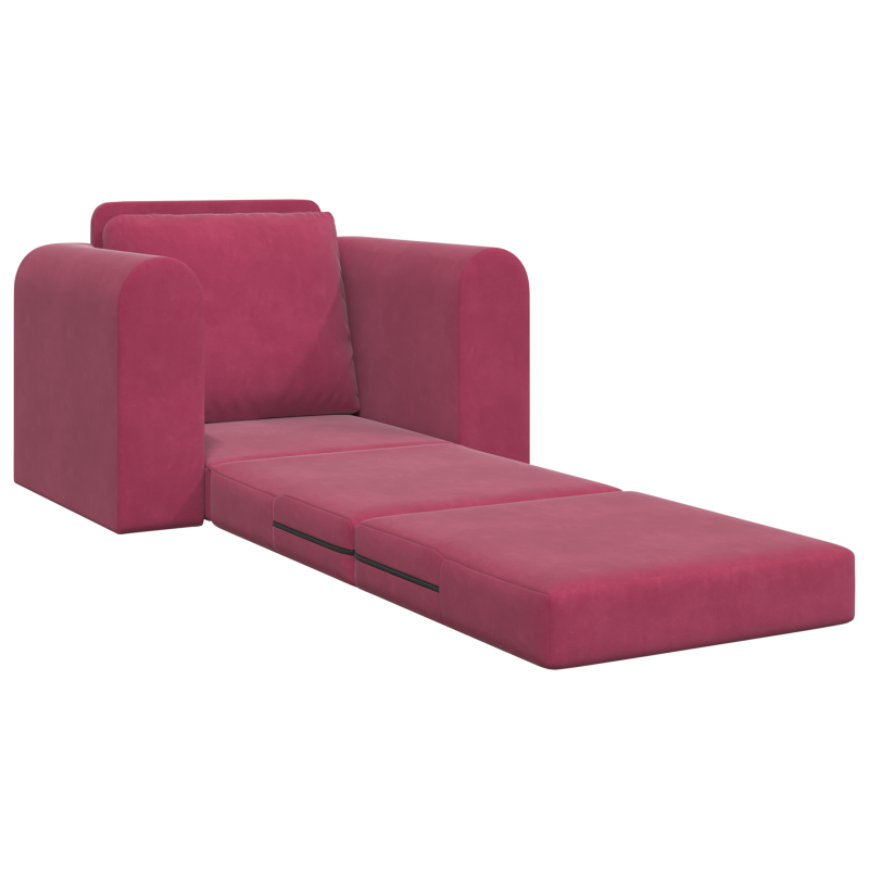 Boden-Sofa-Bett 2-in-1 Weinrot 98x71x83 cm Samt