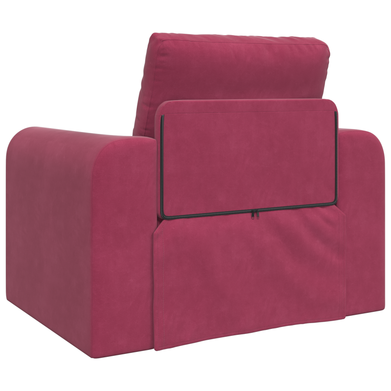 Boden-Sofa-Bett 2-in-1 Weinrot 98x71x83 cm Samt