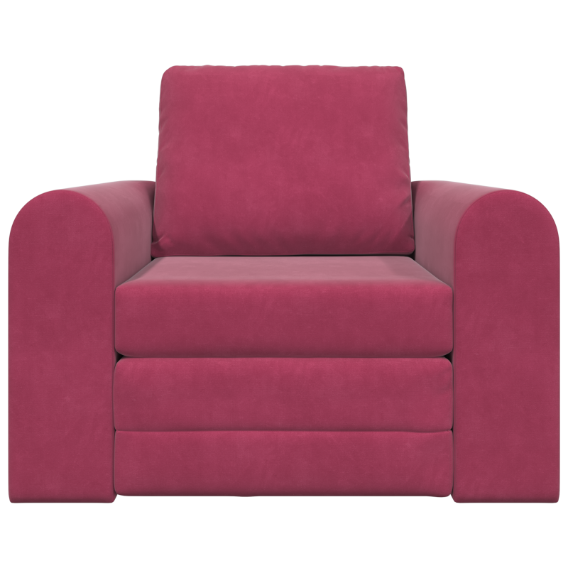 Boden-Sofa-Bett 2-in-1 Weinrot 98x71x83 cm Samt