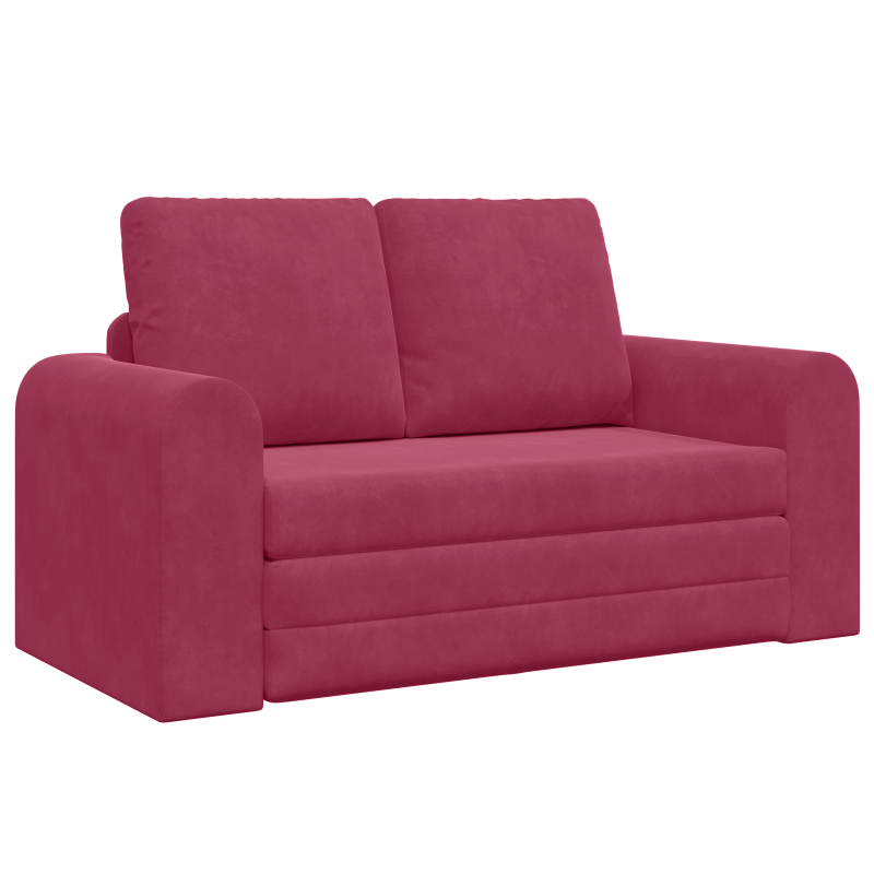 Boden-Sofa-Bett 2-in-1 Burgunderrot 148x71x83 cm Samt
