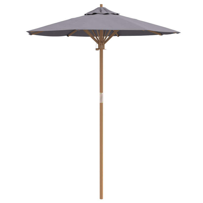 Garten-Sonnenschirm dunkelgrau 180x230 cm aus Bambus