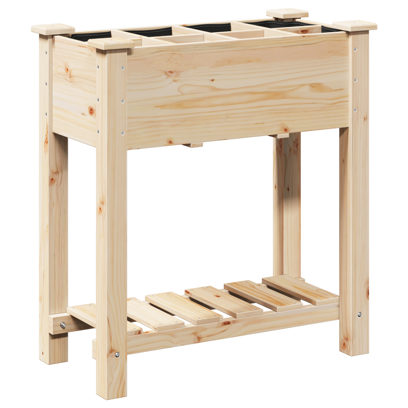 Gartenpflanzer mit Gittern 71x37x76 cm aus massivem Kiefernholz