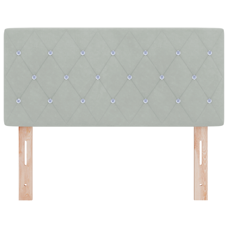 Boxspringbett mit Matratze Hellgrau 200x200 cm Stoff