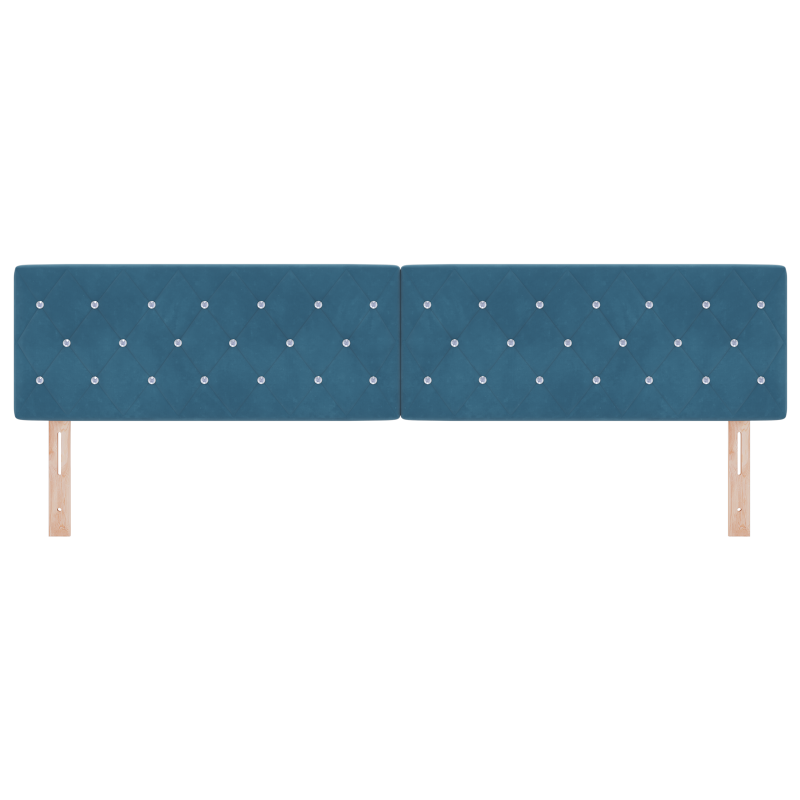 Boxspringbett mit Matratze Dunkelblau 140x200 cm Samt