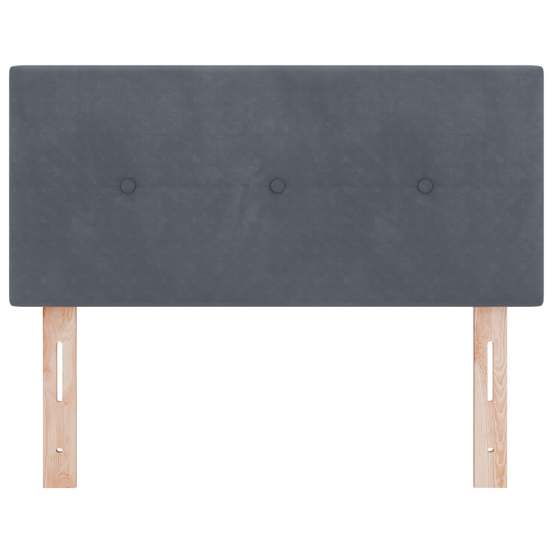 Kopfteil mit Knopfheftung Dunkelgrau 80 cm Samt