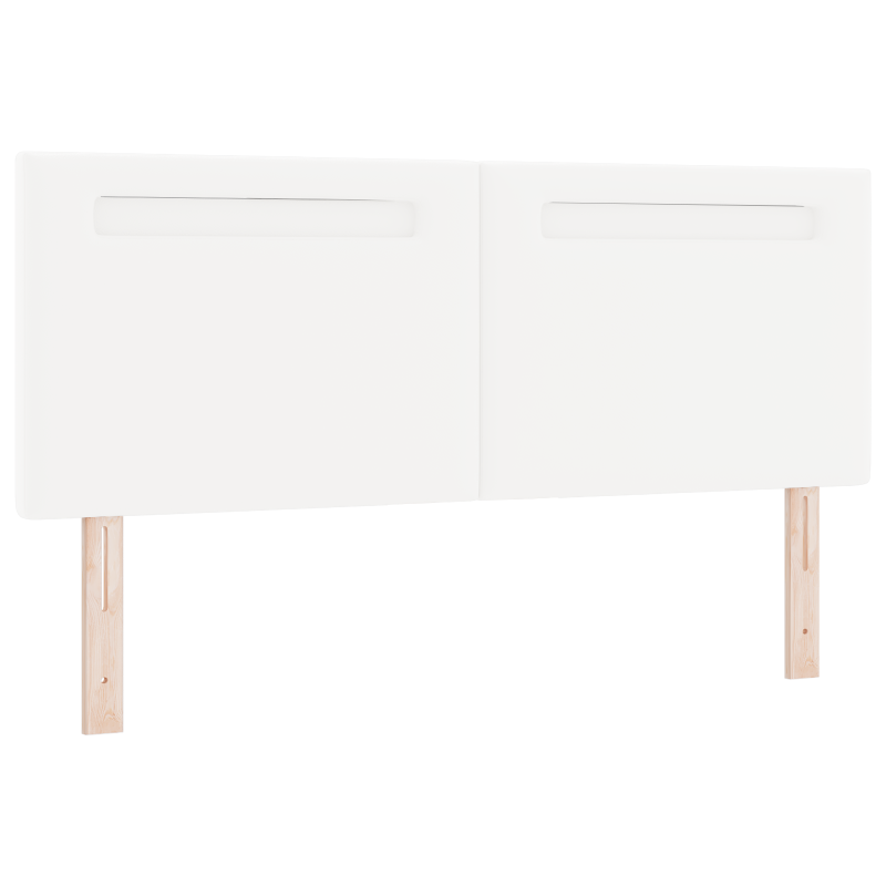 Kopfteil Einfaches Design Reinweiß 140 cm Kunstleder