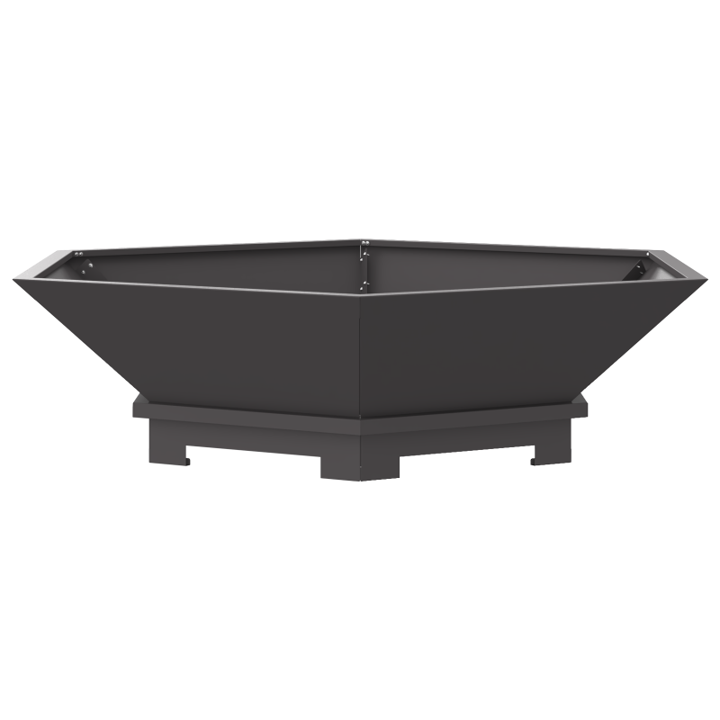 Feuerstelle Sechseckig Schwarz 100x100x28 cm Stahl