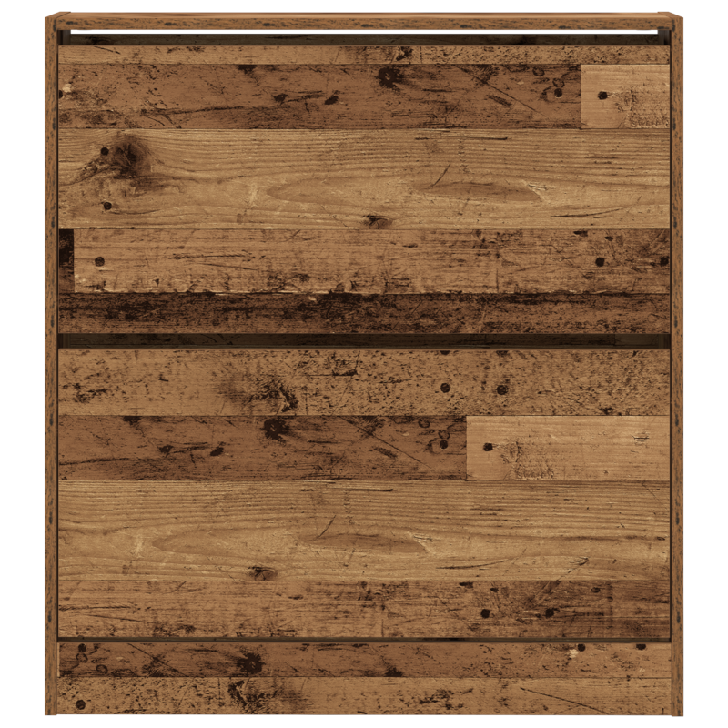 Schuhschrank mit Klappenfach Altholz 80x21x87,5 cm