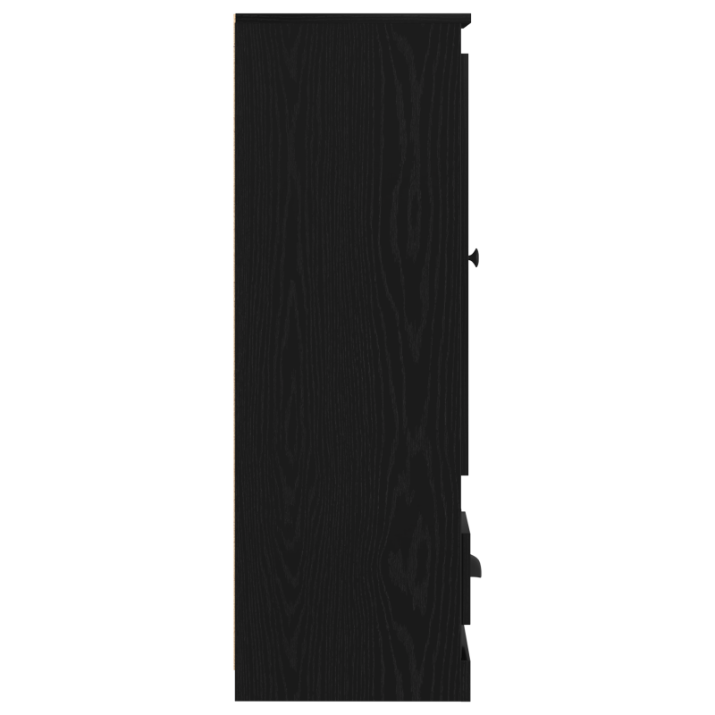 Highboard Schwarz Eiche 36x35,5x103,5 cm Holzwerkstoff